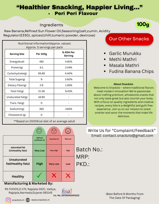 Peri Peri Banana Chips