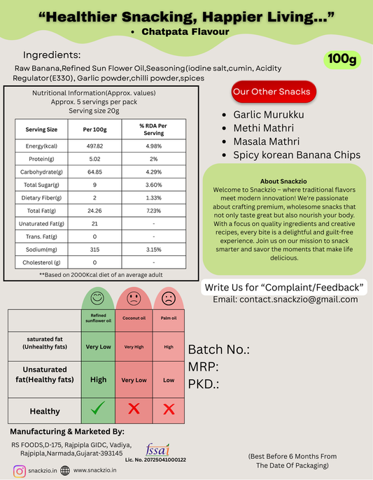 Chatpata Banana Chips