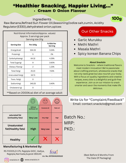 Cream & Onion Banana Chips