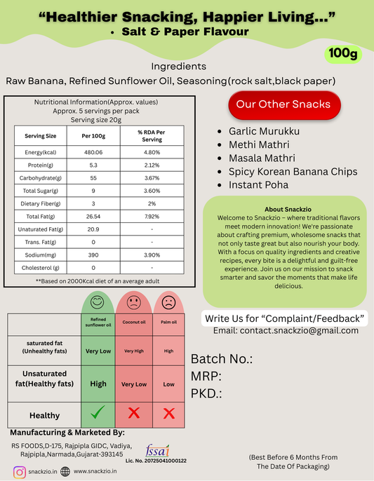 Salt & Paper Banana Chips