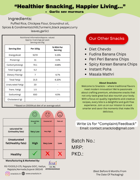 Roasted Garlic Sev Murmura
